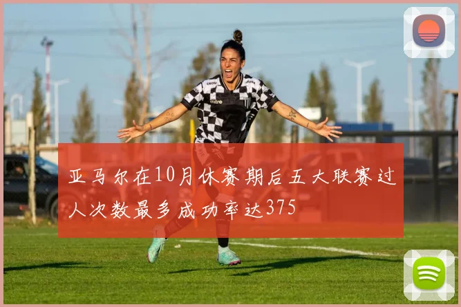 亚马尔在10月休赛期后五大联赛过人次数最多成功率达375
